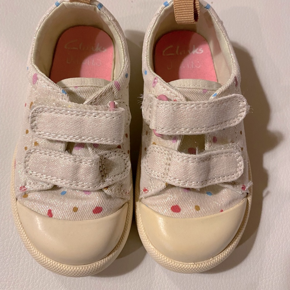 Clarks polka dot sneakers